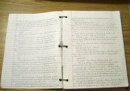 Handwritten copy of A Spark of Heavenly Fire