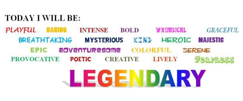 Today I will be . . .